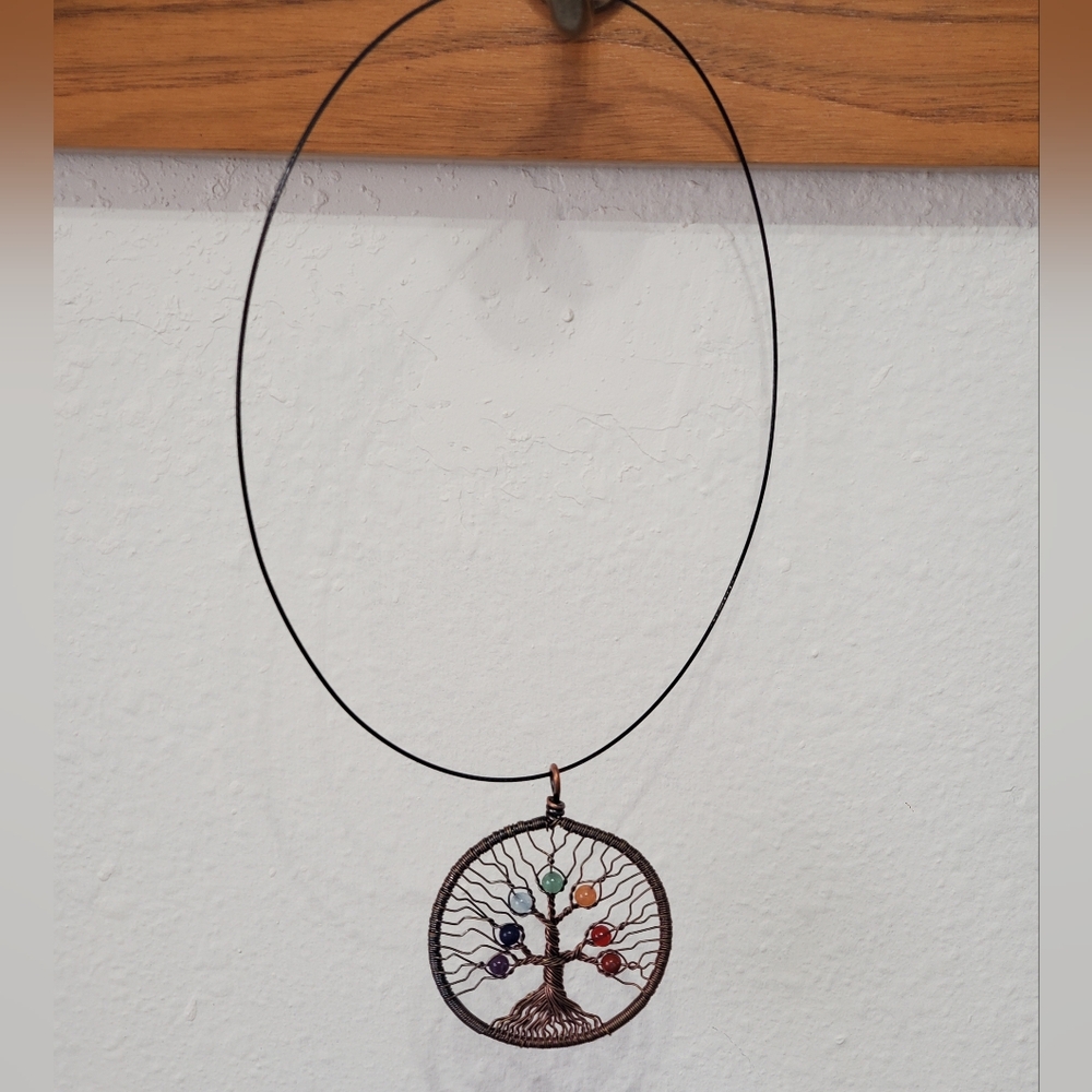 Tree Of Life 7 Chakra Necklace - Picture 3 of 5